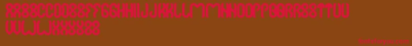 Jussta Font – Red Fonts on Brown Background