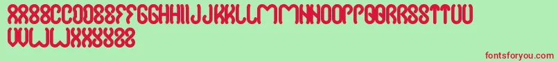 Jussta Font – Red Fonts on Green Background