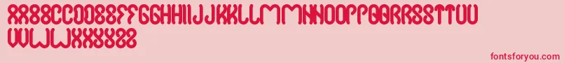 Jussta Font – Red Fonts on Pink Background