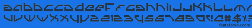 フォントSpylord – 黒い文字の青い背景