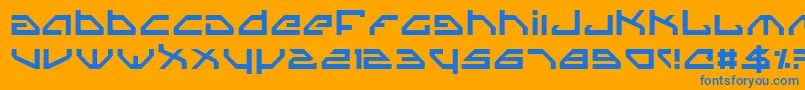 Spylord Font – Blue Fonts on Orange Background