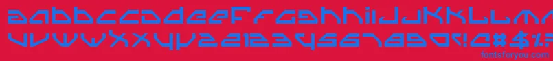 フォントSpylord – 赤い背景に青い文字