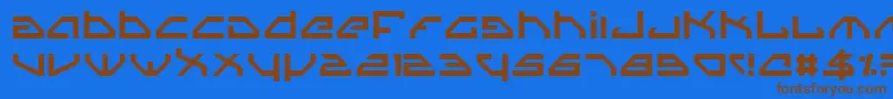 Spylord Font – Brown Fonts on Blue Background