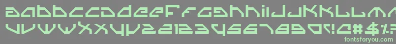 フォントSpylord – 灰色の背景に緑のフォント