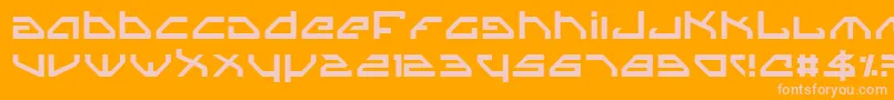 Spylord Font – Pink Fonts on Orange Background