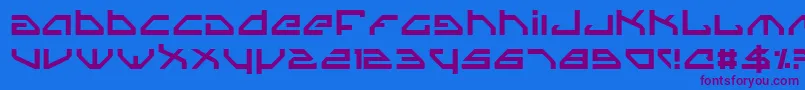 Spylord Font – Purple Fonts on Blue Background