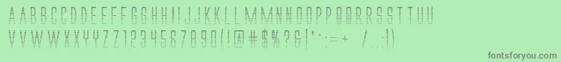 フォントAlienleaguegradbold – 緑の背景に灰色の文字
