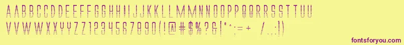 Alienleaguegradbold Font – Purple Fonts on Yellow Background