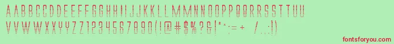 Alienleaguegradbold Font – Red Fonts on Green Background