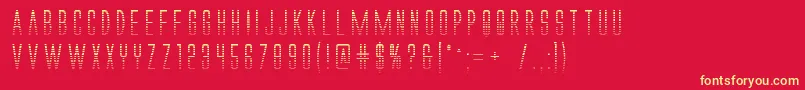 Alienleaguegradbold-Schriftart – Gelbe Schriften auf rotem Hintergrund