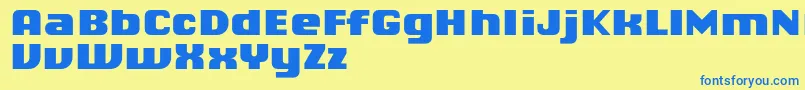 Шрифт ChiqReducedBlack – синие шрифты на жёлтом фоне