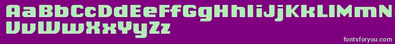 ChiqReducedBlack Font – Green Fonts on Purple Background