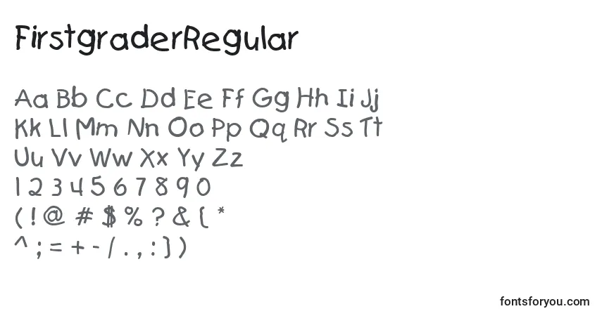 Czcionka FirstgraderRegular – alfabet, cyfry, specjalne znaki