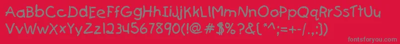 FirstgraderRegular Font – Gray Fonts on Red Background