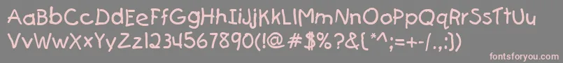 FirstgraderRegular Font – Pink Fonts on Gray Background