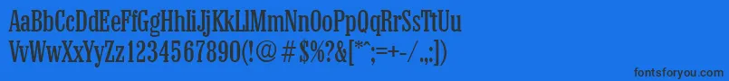 ColonelSerialRegularDb Font – Black Fonts on Blue Background