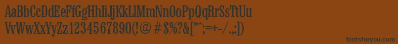 Шрифт ColonelSerialRegularDb – чёрные шрифты на коричневом фоне