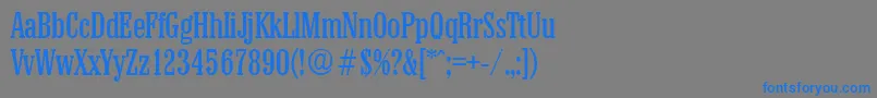 Шрифт ColonelSerialRegularDb – синие шрифты на сером фоне