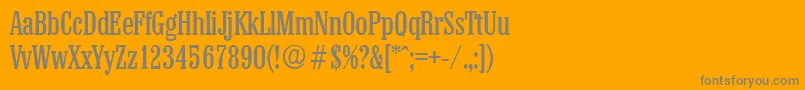 Police ColonelSerialRegularDb – polices grises sur fond orange