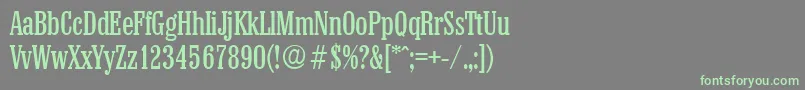 Шрифт ColonelSerialRegularDb – зелёные шрифты на сером фоне