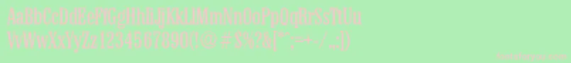 ColonelSerialRegularDb Font – Pink Fonts on Green Background