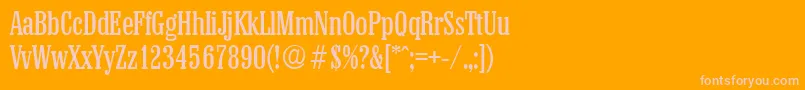 フォントColonelSerialRegularDb – オレンジの背景にピンクのフォント
