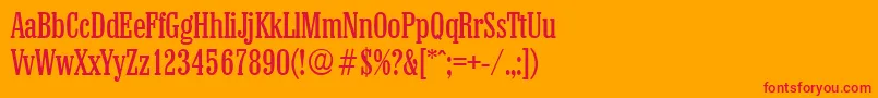 ColonelSerialRegularDb Font – Red Fonts on Orange Background