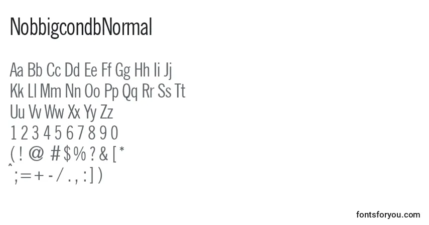 NobbigcondbNormal Font – alphabet, numbers, special characters