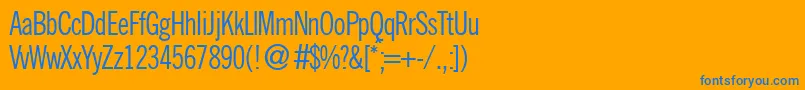 フォントNobbigcondbNormal – オレンジの背景に青い文字