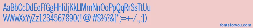 NobbigcondbNormal Font – Blue Fonts on Pink Background