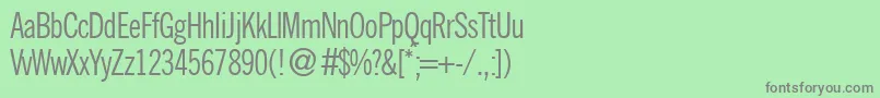 フォントNobbigcondbNormal – 緑の背景に灰色の文字