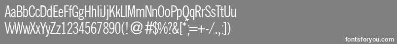 フォントNobbigcondbNormal – 灰色の背景に白い文字