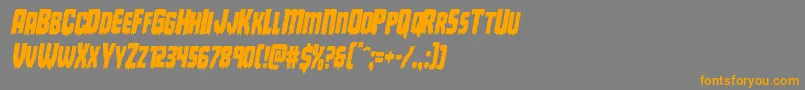 Deathbloodcondital Font – Orange Fonts on Gray Background