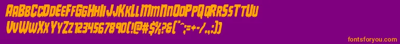 Deathbloodcondital Font – Orange Fonts on Purple Background