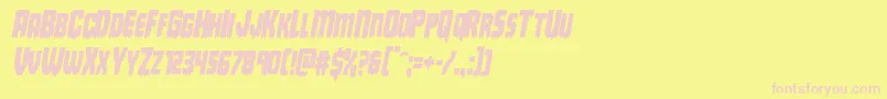 Deathbloodcondital Font – Pink Fonts on Yellow Background