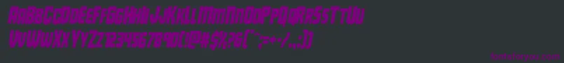 Deathbloodcondital Font – Purple Fonts on Black Background