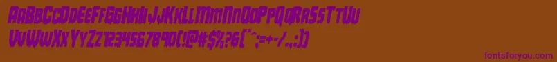 Deathbloodcondital Font – Purple Fonts on Brown Background