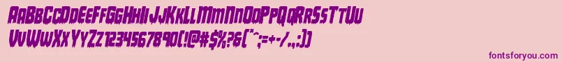 Deathbloodcondital Font – Purple Fonts on Pink Background