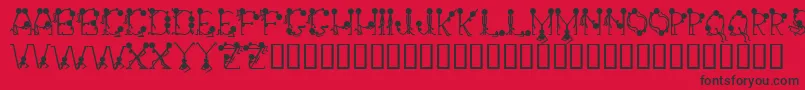 Groupsex Font – Black Fonts on Red Background