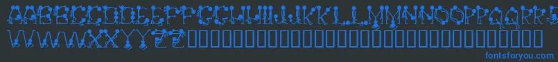 Groupsex Font – Blue Fonts on Black Background