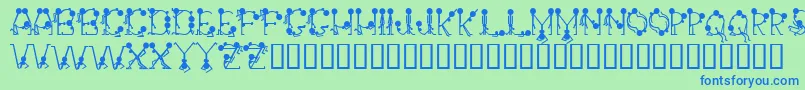 Groupsex Font – Blue Fonts on Green Background