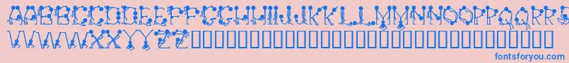Groupsex Font – Blue Fonts on Pink Background