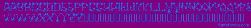 Groupsex Font – Blue Fonts on Purple Background