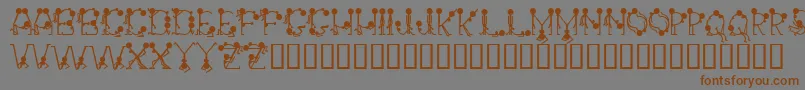 Groupsex Font – Brown Fonts on Gray Background