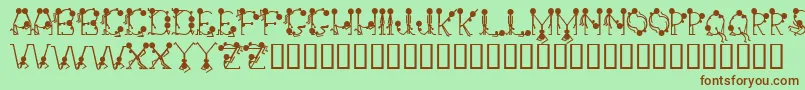 Groupsex Font – Brown Fonts on Green Background