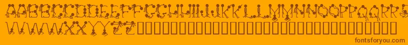 Groupsex Font – Brown Fonts on Orange Background