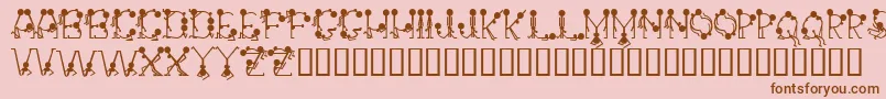 Groupsex Font – Brown Fonts on Pink Background