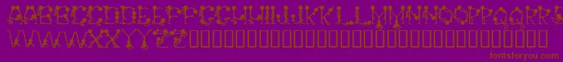 Groupsex Font – Brown Fonts on Purple Background