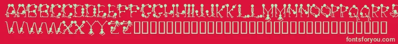 フォントGroupsex – 赤い背景に緑の文字