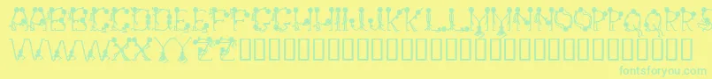 Groupsex Font – Green Fonts on Yellow Background